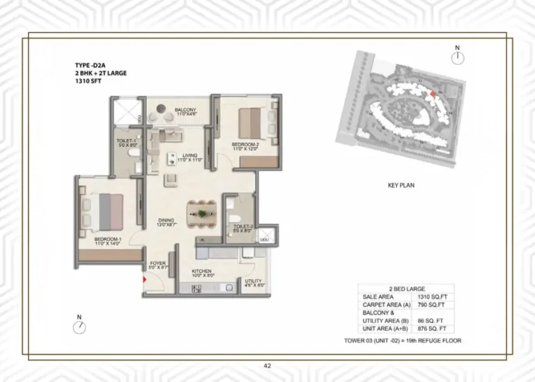 Prestige Parklane 3 Bed Floor Plan