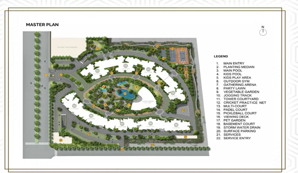 Prestige Parklane Master Plan - Township Layout and Green Zones
